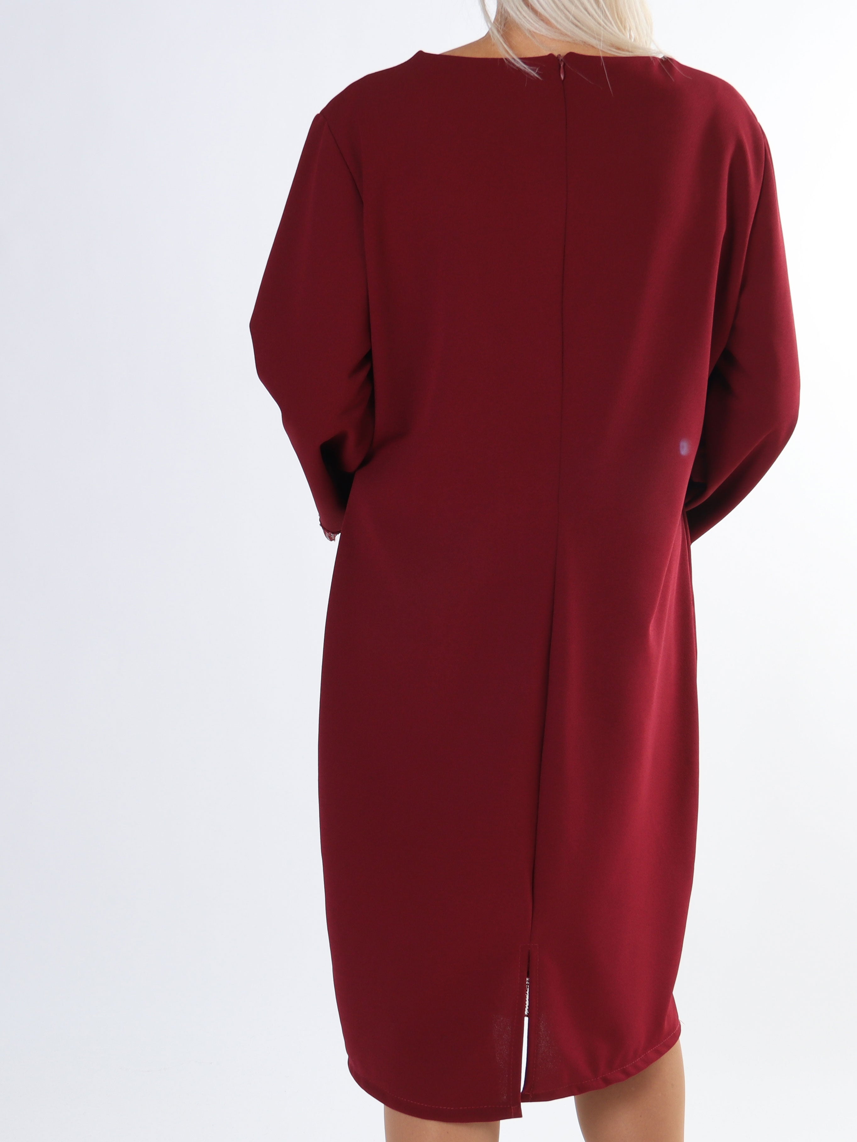 Lanza - Fin plus size kjole detaljeret med paillet kanter